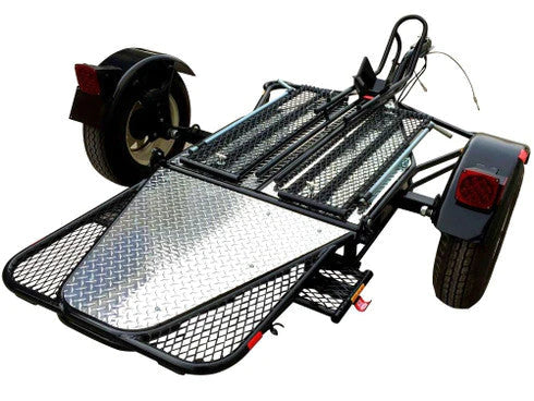 Alpha Sport Compact Folding Motorcycle Trailer for Easy Transport