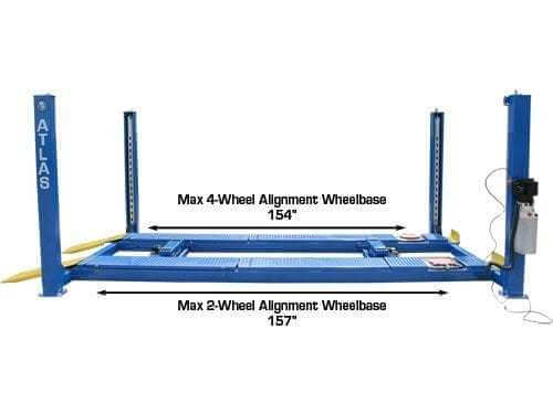 Atlas 412A Heavy-Duty 12,000 lbs 4-Post Alignment Lift for Precision Vehicle Maintenance